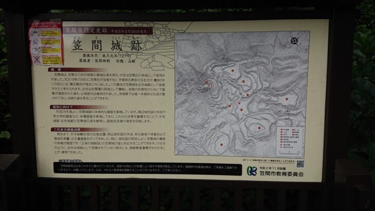 笠間城跡地形図